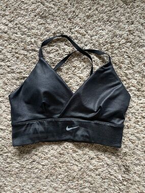 3/$30 Nike Metallic Charcoal Sports Bra with Crisscross Straps